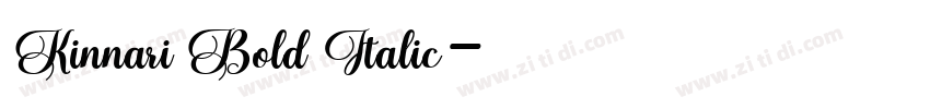 Kinnari Bold Italic字体转换
